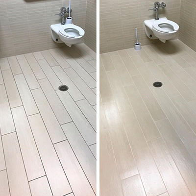 WFY Development Projects 1's services are ideal to keep in optical conditions high traffic areas like this office's restroom
